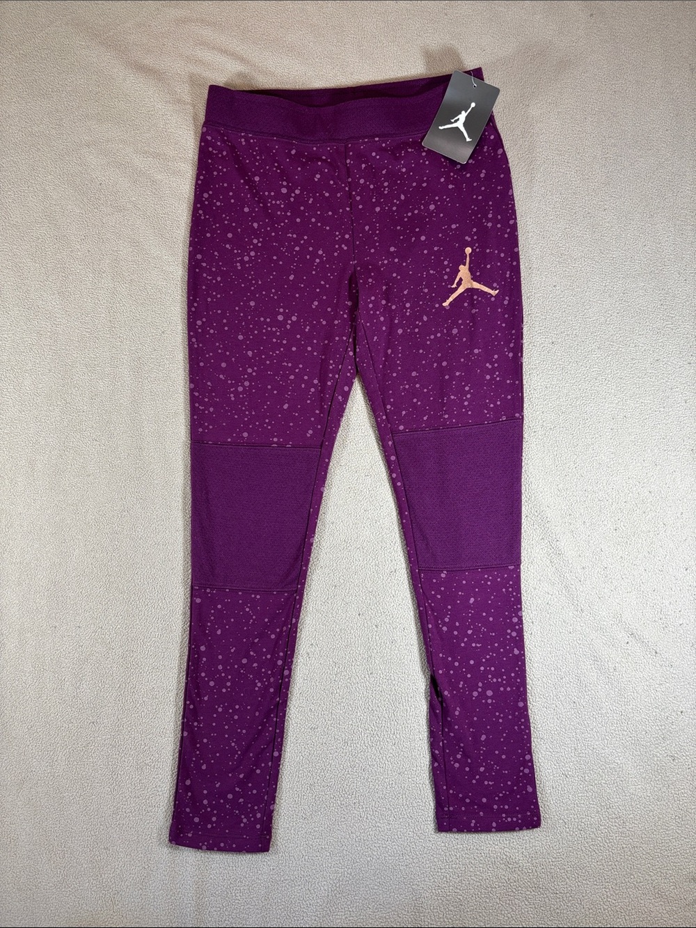 NWT Jordan Jumpman Girls Purple Speckle Leggings